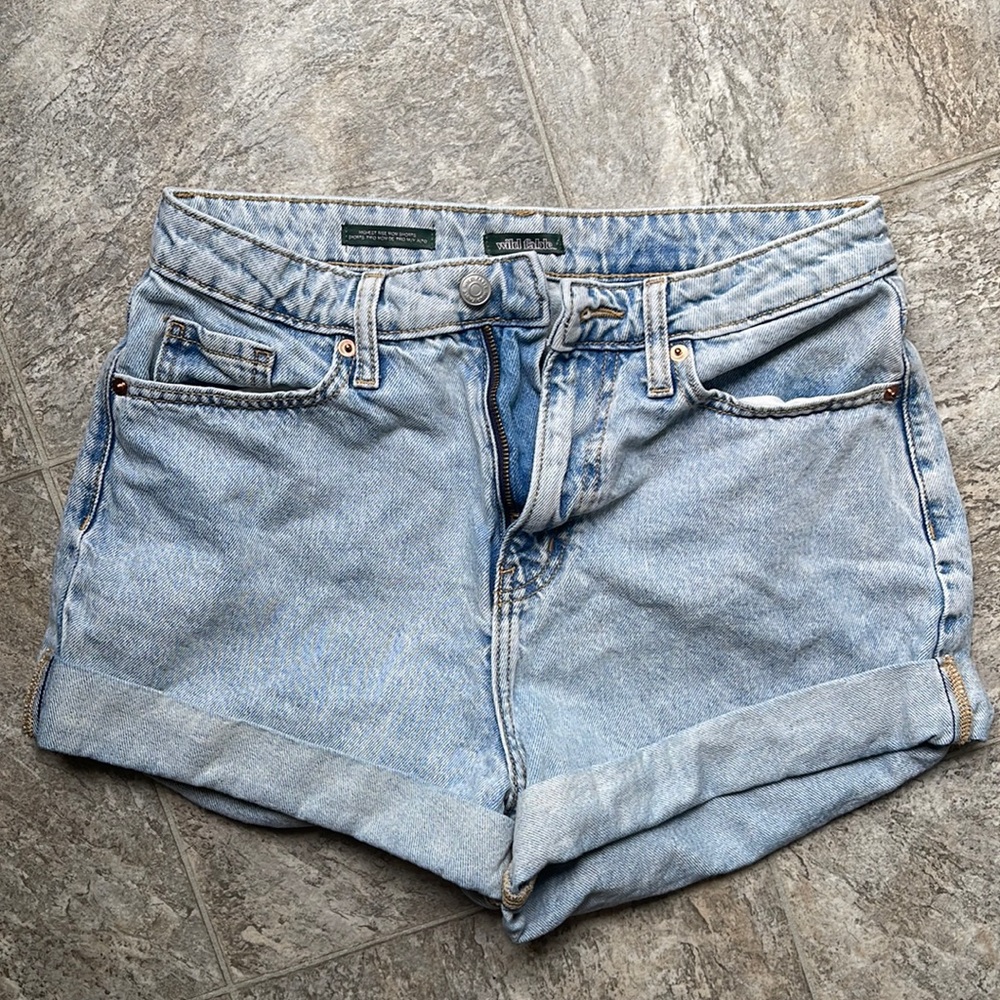 High Rise Mom Jean Shorts